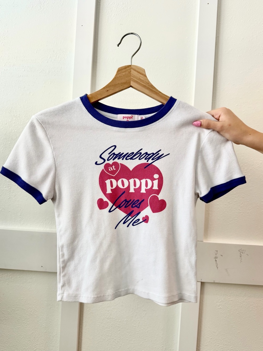 Poppi White Baby Tee